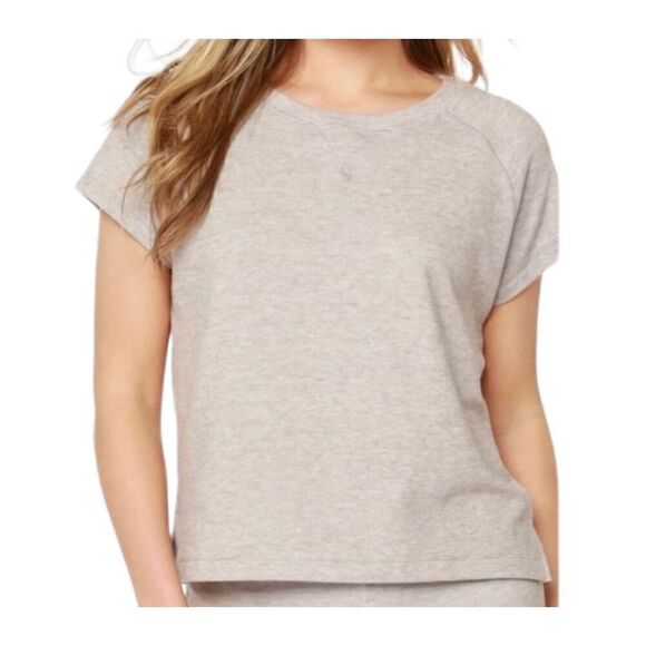 Revolve Bobi Los Angeles Split Hem Regan Top in Tan Size M - Picture 1 of 4